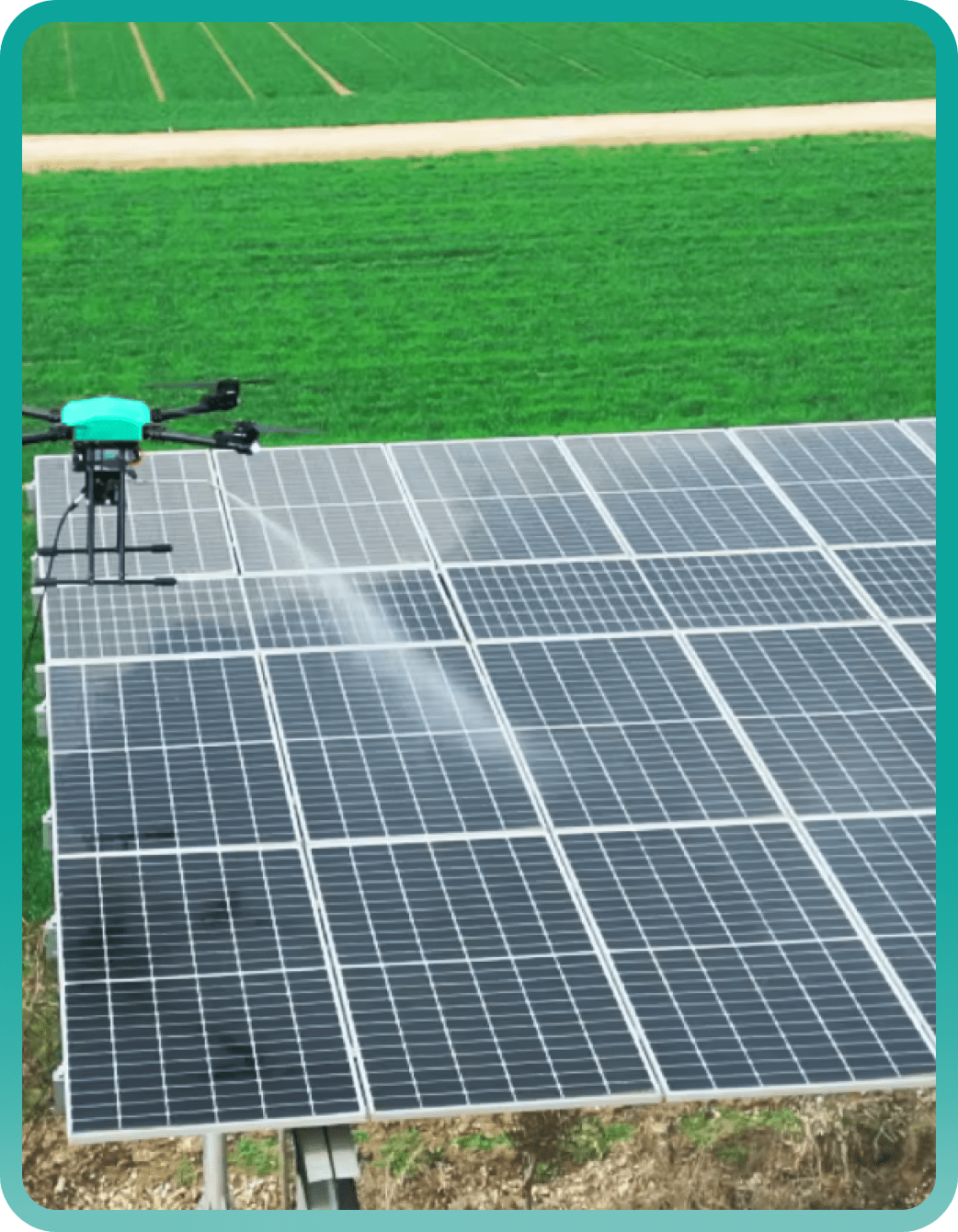 Drone Solar Panel Cleaning